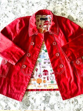 Little Bird by Jools Oliver red jacket sz 3-4